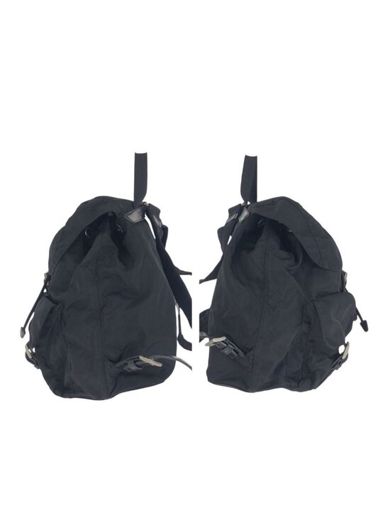 Prada Tessuto Black Silver Nylon Leather Backpack main image 5